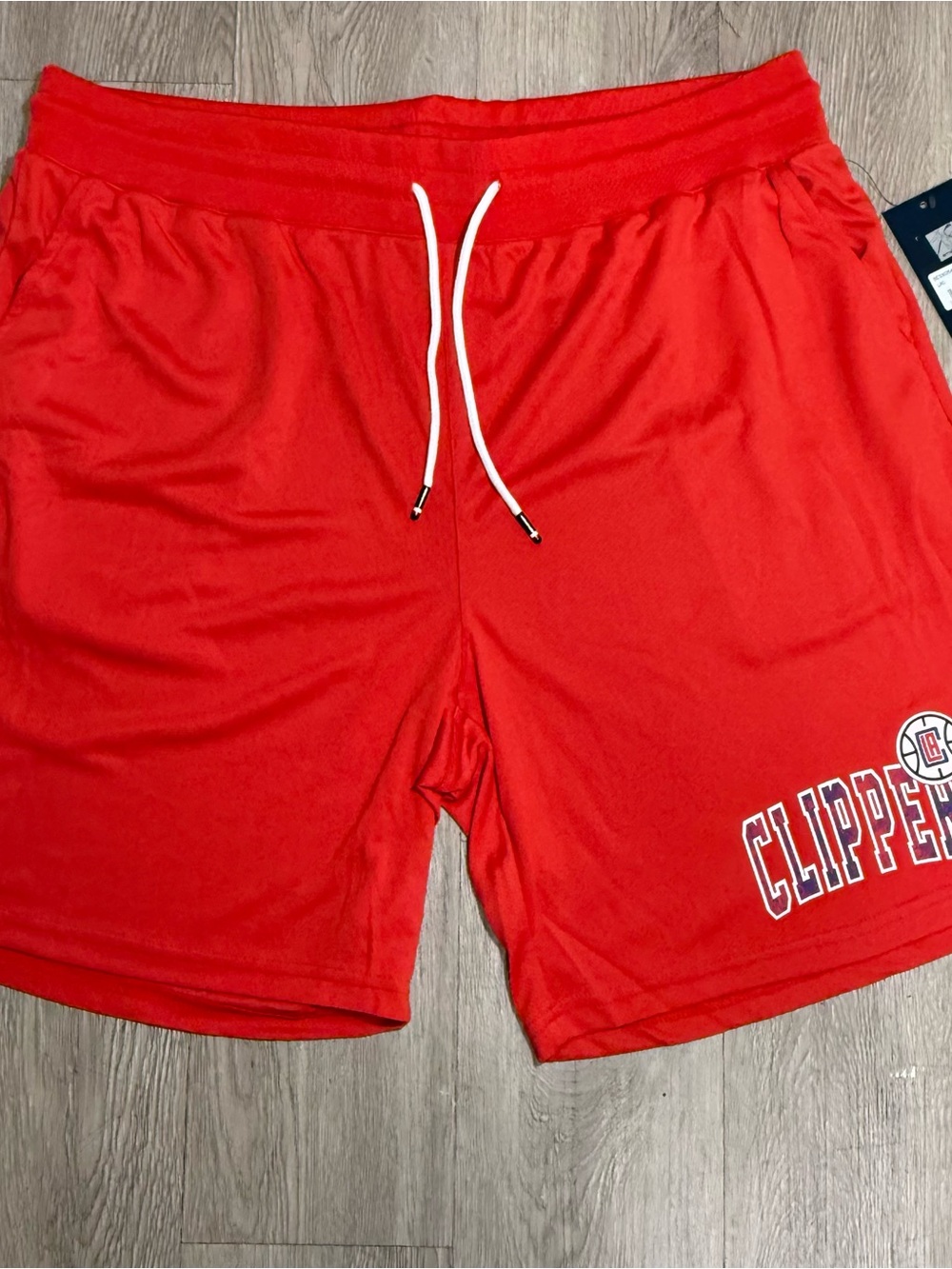 New LA Clippers Tommy Jeans Mike Mesh Basketball Shorts - Red Men 2Xl